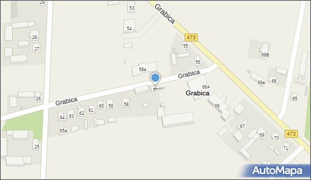 Grabica, Grabica, 57, mapa Grabica