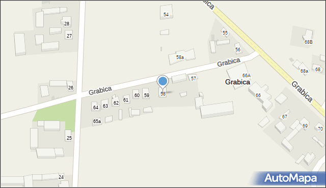 Grabica, Grabica, 58, mapa Grabica