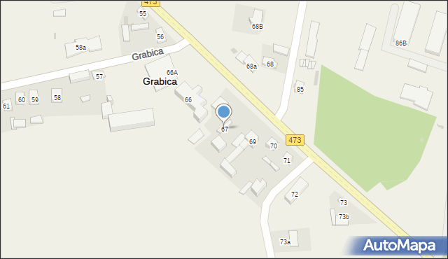 Grabica, Grabica, 67, mapa Grabica