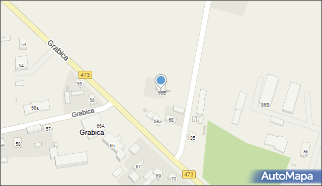 Grabica, Grabica, 68B, mapa Grabica