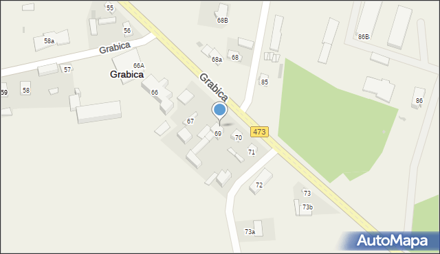 Grabica, Grabica, 69a, mapa Grabica