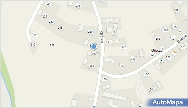 Grabie, Grabie, 168, mapa Grabie