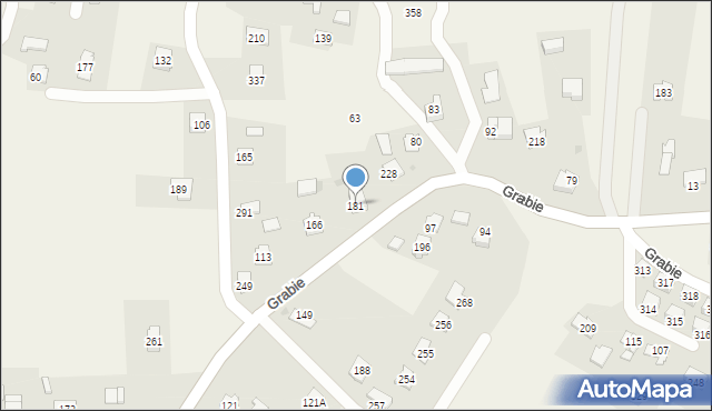 Grabie, Grabie, 181, mapa Grabie