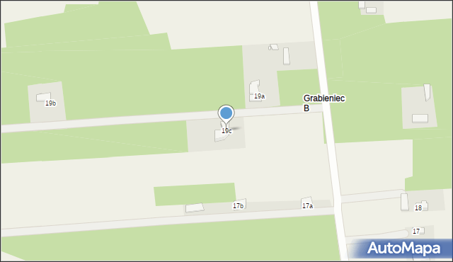 Grabieniec, Grabieniec, 19c, mapa Grabieniec