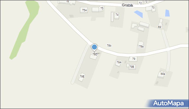Grabik, Grabik, 79D, mapa Grabik