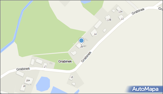 Grabin, Grabinek, 15, mapa Grabin