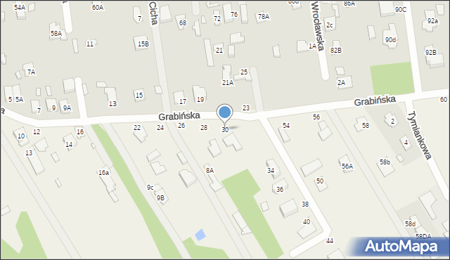 Grabina, Grabińska, 30, mapa Grabina