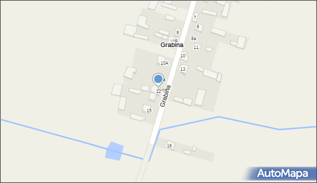 Grabina, Grabina, 12, mapa Grabina