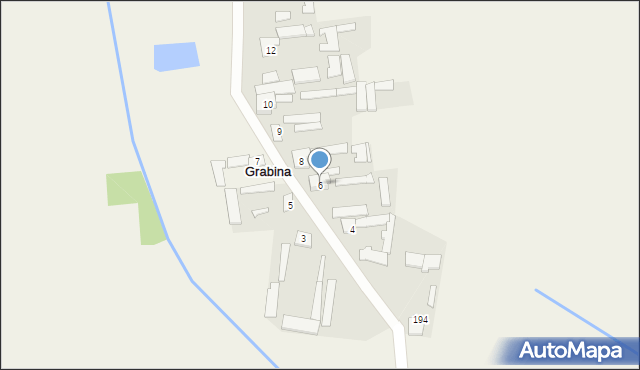 Grabina, Grabina, 6, mapa Grabina