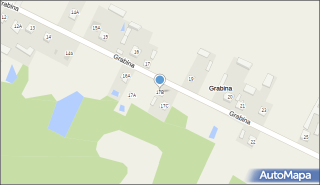 Grabina, Grabina, 17B, mapa Grabina