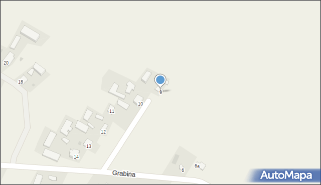 Grabina, Grabina, 9, mapa Grabina