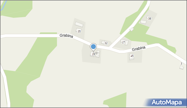 Grabina, Grabina, 19, mapa Grabina