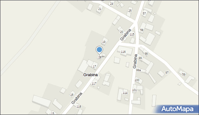 Grabina, Grabina, 18, mapa Grabina
