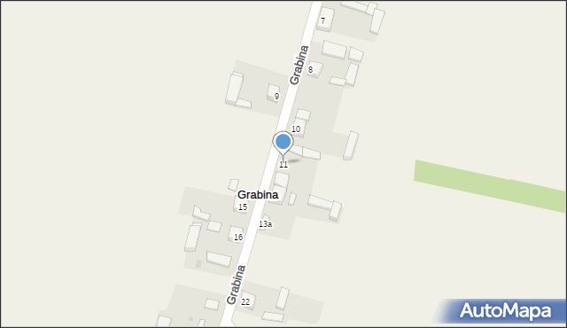 Grabina, Grabina, 11, mapa Grabina