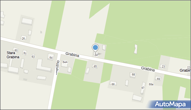 Grabina, Grabina, 25, mapa Grabina