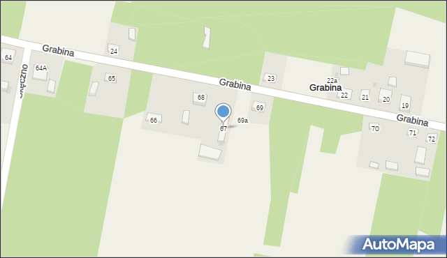 Grabina, Grabina, 67, mapa Grabina