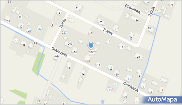 Grabina Radziwiłłowska, Graniczna, 16a, mapa Grabina Radziwiłłowska