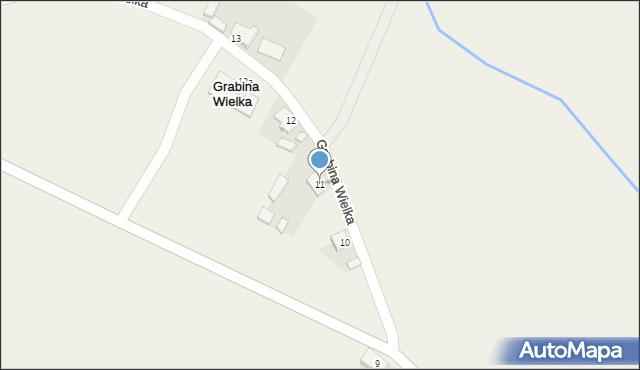 Grabina Wielka, Grabina Wielka, 11, mapa Grabina Wielka