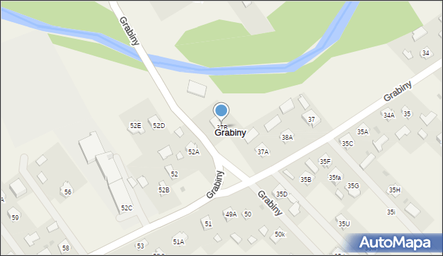 Grabiny, Grabiny, 37B, mapa Grabiny