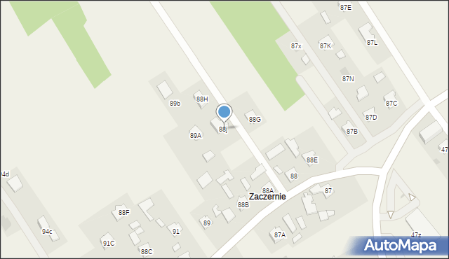 Grabiny, Grabiny, 88j, mapa Grabiny