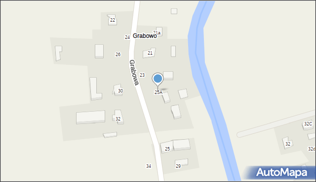 Grabiny-Zameczek, Grabowa, 25A, mapa Grabiny-Zameczek