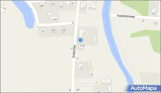 Grabiny-Zameczek, Grabowa, 7, mapa Grabiny-Zameczek