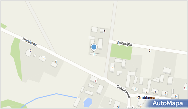 Grabionna, Grabionna, 45, mapa Grabionna