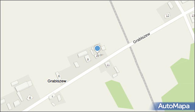Grabiszew, Grabiszew, 10, mapa Grabiszew