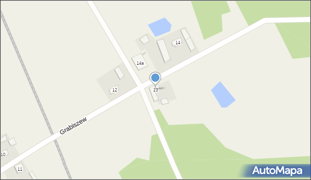 Grabiszew, Grabiszew, 13, mapa Grabiszew