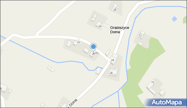 Grabiszyce Dolne, Grabiszyce Dolne, 20, mapa Grabiszyce Dolne