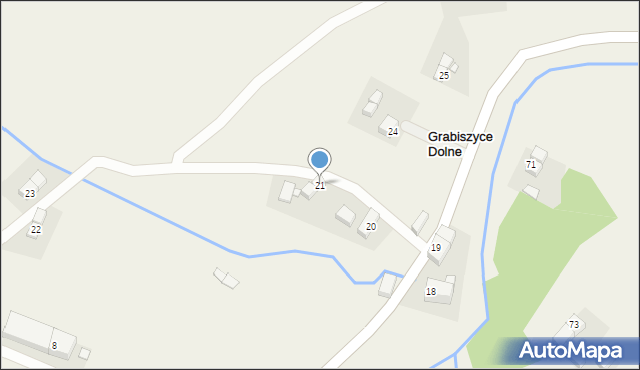 Grabiszyce Dolne, Grabiszyce Dolne, 21, mapa Grabiszyce Dolne