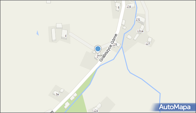 Grabiszyce Górne, Grabiszyce Górne, 17, mapa Grabiszyce Górne