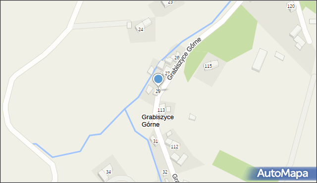 Grabiszyce Górne, Grabiszyce Górne, 29, mapa Grabiszyce Górne