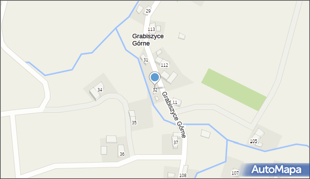 Grabiszyce Górne, Grabiszyce Górne, 32, mapa Grabiszyce Górne