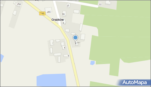 Grabków, Grabków, 8, mapa Grabków