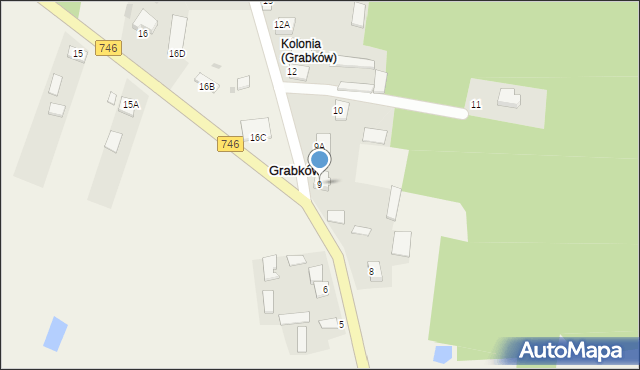Grabków, Grabków, 9, mapa Grabków