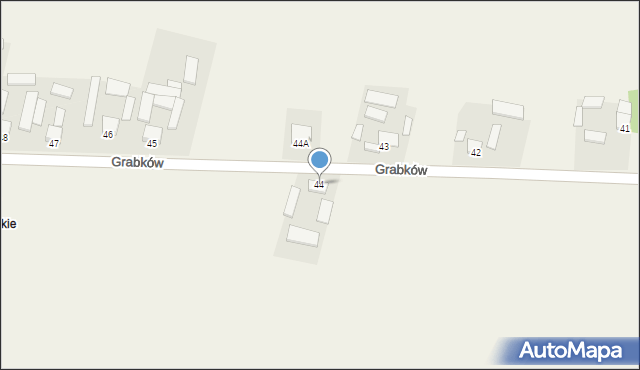 Grabków, Grabków, 44, mapa Grabków