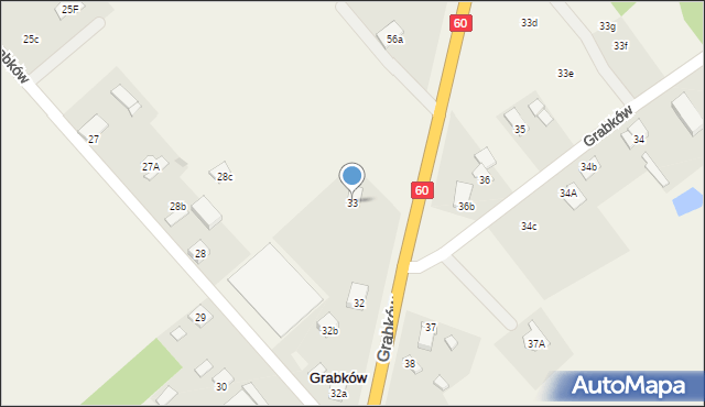 Grabków, Grabków, 33, mapa Grabków