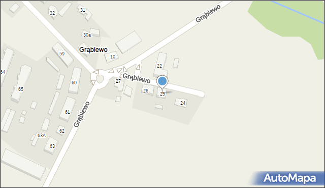 Grąblewo, Grąblewo, 25, mapa Grąblewo