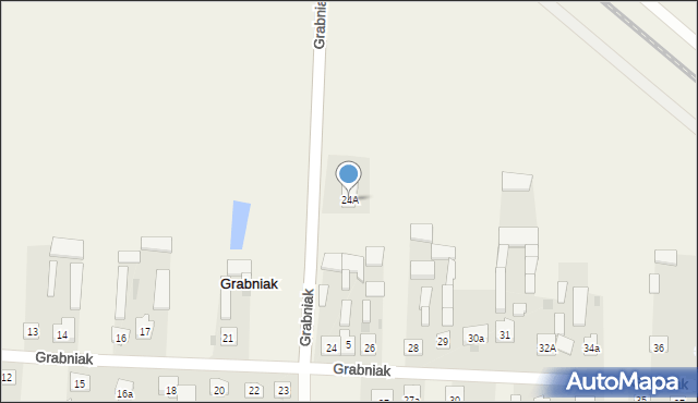 Grabniak, Grabniak, 24A, mapa Grabniak