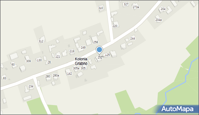 Grabno, Grabno, 232, mapa Grabno