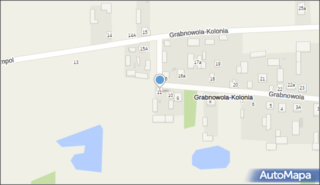 Grabnowola-Kolonia, Grabnowola-Kolonia, 11, mapa Grabnowola-Kolonia