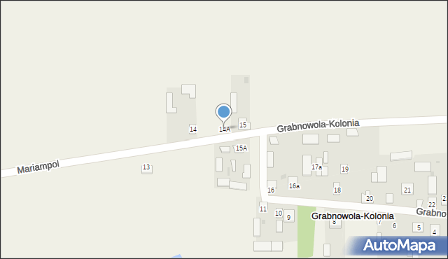 Grabnowola-Kolonia, Grabnowola-Kolonia, 14A, mapa Grabnowola-Kolonia