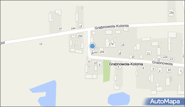 Grabnowola-Kolonia, Grabnowola-Kolonia, 16, mapa Grabnowola-Kolonia