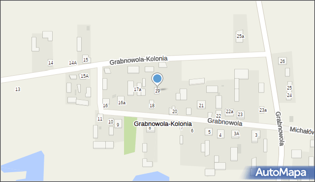 Grabnowola-Kolonia, Grabnowola-Kolonia, 19, mapa Grabnowola-Kolonia