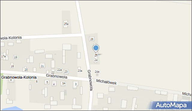 Grabnowola-Kolonia, Grabnowola-Kolonia, 25, mapa Grabnowola-Kolonia