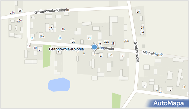 Grabnowola-Kolonia, Grabnowola-Kolonia, 5, mapa Grabnowola-Kolonia