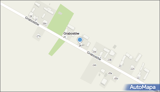 Grabostów, Grabostów, 25, mapa Grabostów