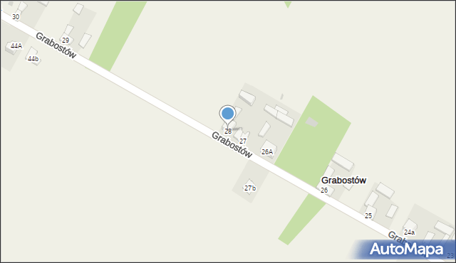 Grabostów, Grabostów, 28, mapa Grabostów