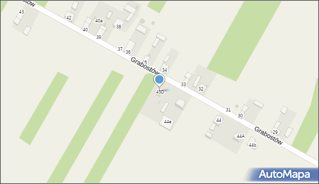 Grabostów, Grabostów, 43D, mapa Grabostów